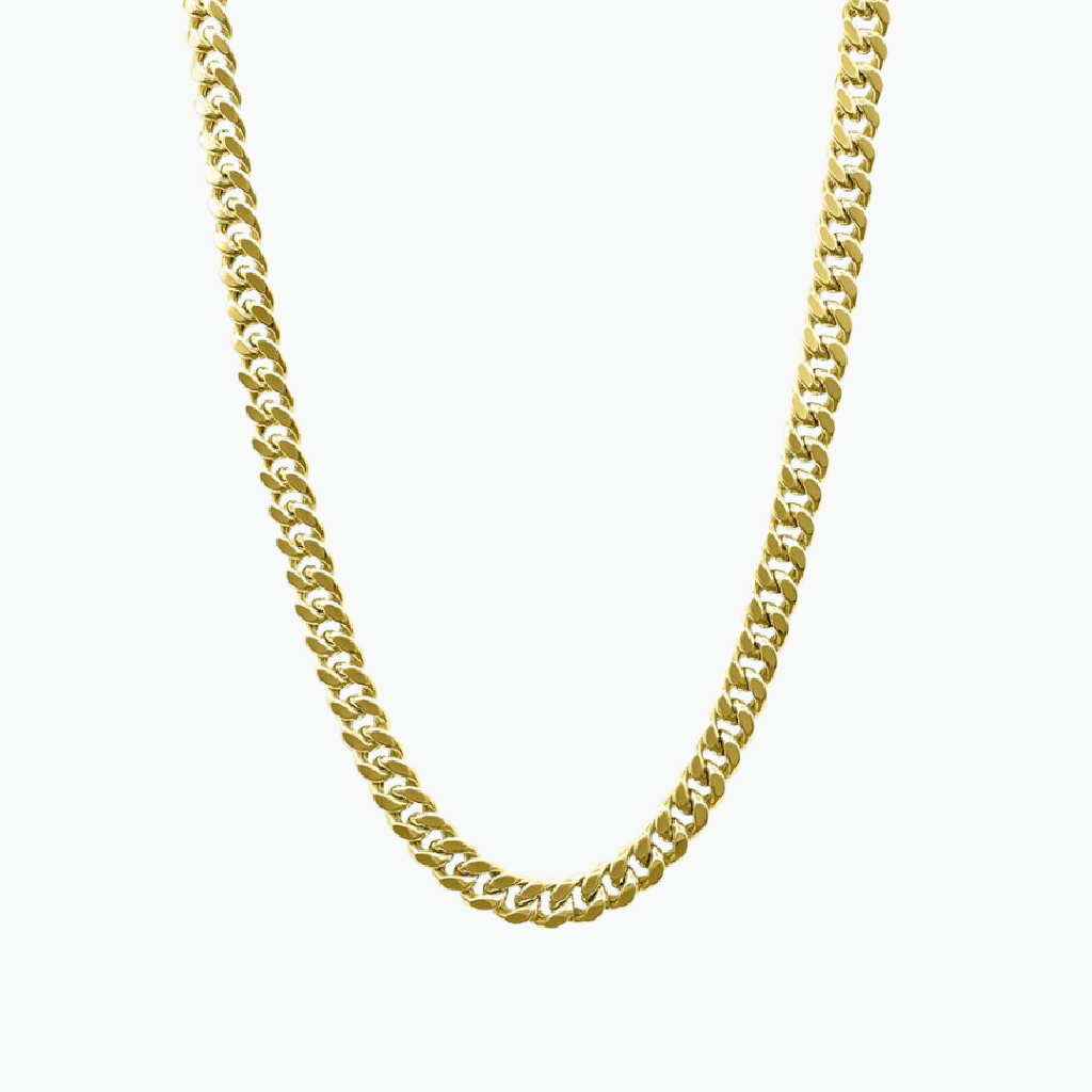 14k Miami Cuban Semi Solid Chain Sahara Jewelry